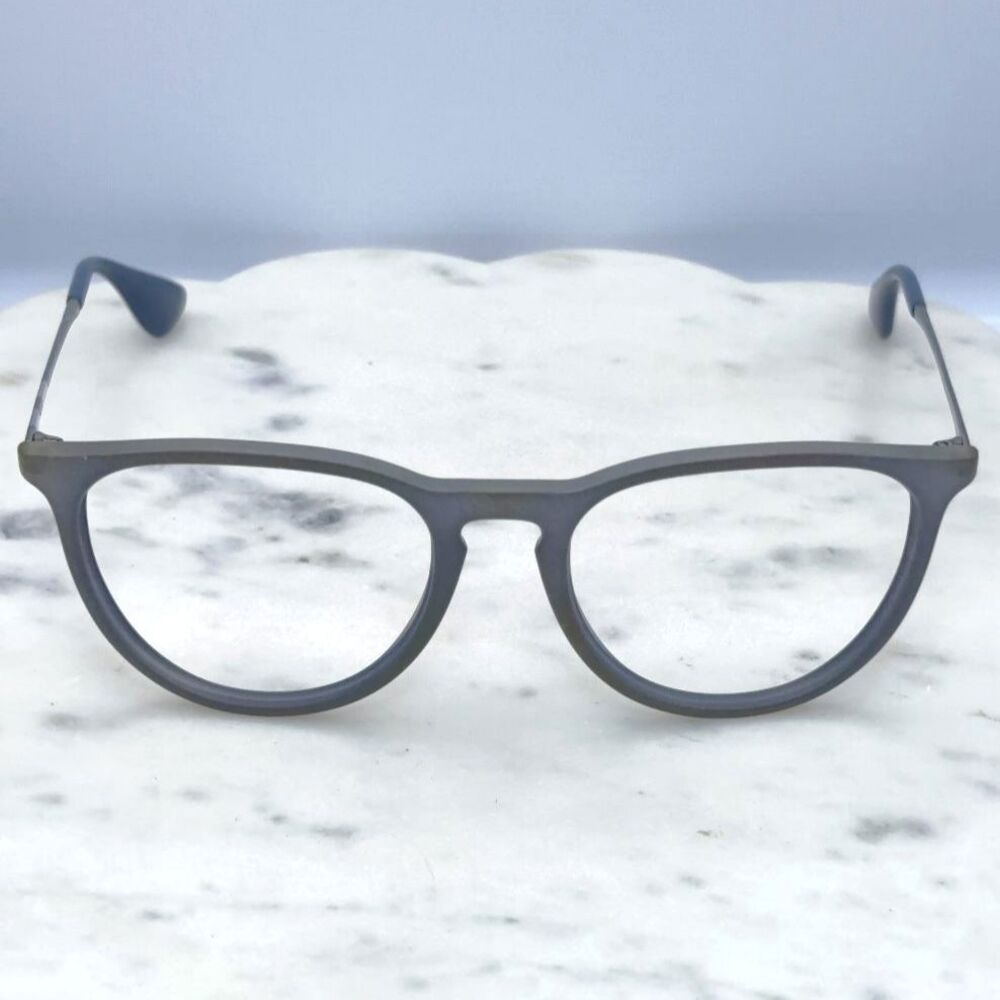 Ray-Ban RB7046? Grey Blue Rubber Erika Round Eyeglasses Frames ONLY 54-18-140? *